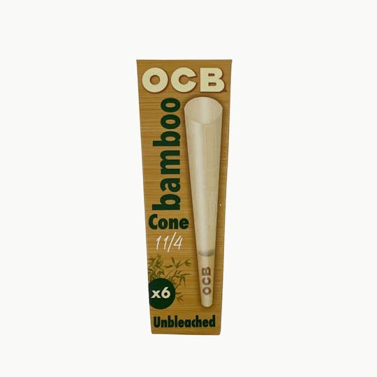 Indico - OCB Unbleached Bamboo 1-1/4 Cones 6ct - 1