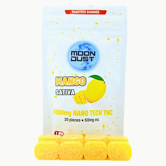 MOON DUST - 1000MG NANO THC GUMMIES - MANGO - SATIVA - 1