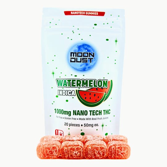 MOON DUST - 1000MG NANO THC GUMMIES - WATERMELON - INDICA - 1