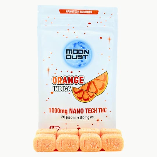 MOON DUST - 1000MG NANO THC GUMMIES - ORANGE - INDICA - 1