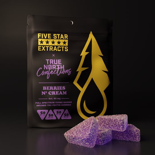 True North Collective MI - *NEW* Five Star x True North: Berries N Cream Gummies 200mg - 1