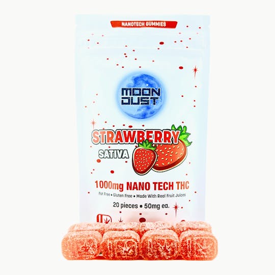 MOON DUST - 1000MG NANO THC GUMMIES - STRAWBERRY - SATIVA - 1