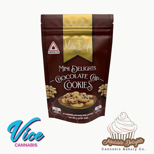 Vice Cannabis - Medible Delights: Mini Chocolate Chip Cookies 100mg Pack - 1