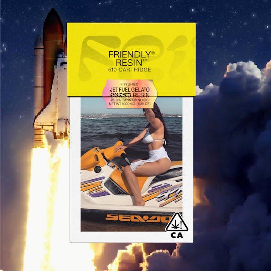 Friendly Brand - Jet Fuel Gelato 1g Cured Resin Cartridge - 1