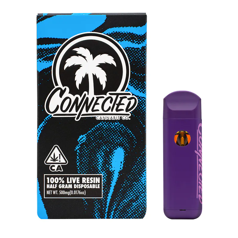 Connected 100% Live Resin Disposable - Lemon Cherry Gelato