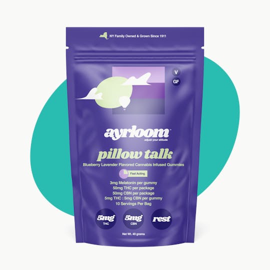 ayrloom - Ayrloom | Blueberry Lavender "Pillow Talk" | 1:1 | 5MG THC : 5MG CBN 10pk - 1