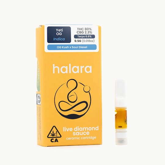 Halara - Live Diamond Sauce - Yeti OG 0.5G Cartridge - 1