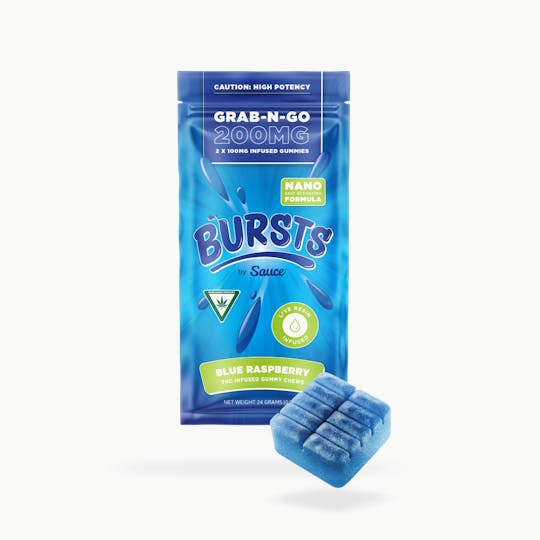 Sauce. - Sauce Bursts - Blue Raspberry - 200MG Live Resin Edibles (MI) - 1