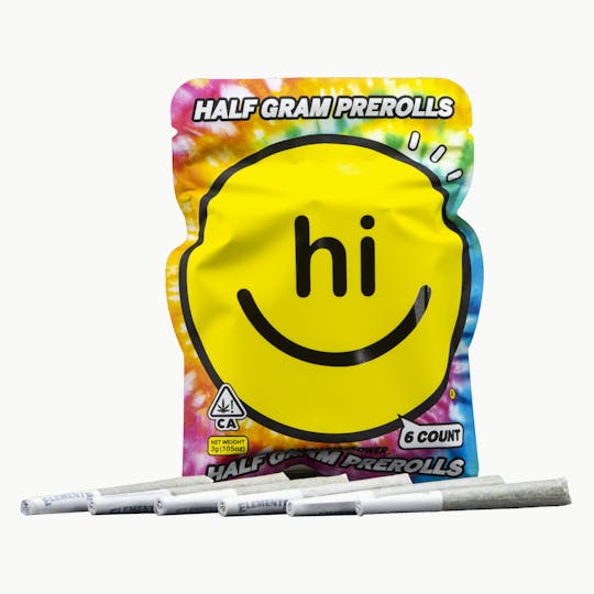 Hi Canna - HI Prerolls 0.5g - 6 Pack - Cosmic Crisp (I/S) - 1