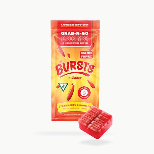 Sauce. - Sauce Bursts - Strawberry Lemonade - 200MG Live Resin Edibles (MI) - 1