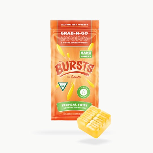 Sauce. - Sauce Bursts - Tropical Twist- 200MG Live Resin Edibles (MI) - 1
