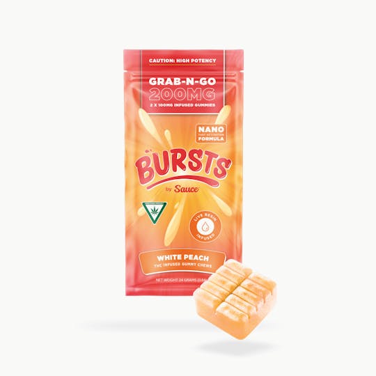Sauce. - Sauce Bursts - White Peach - 200MG Live Resin Edibles (MI) - 1