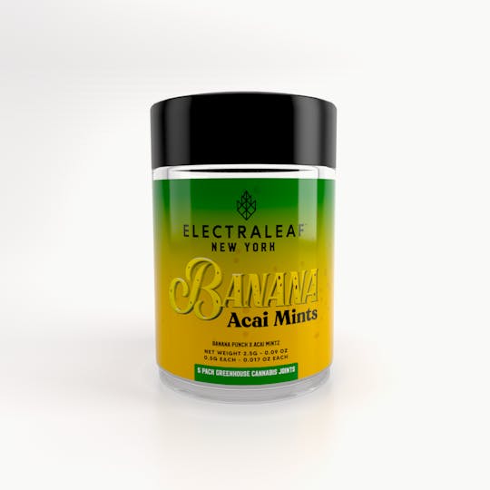 Electraleaf New York - Banana Acai Mints - Pack of 5 Pre-Rolls Joints - 1