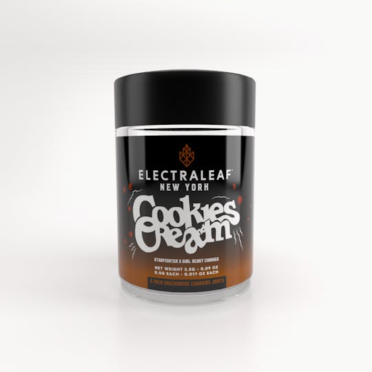 Electraleaf New York - Cookies & Cream - Pack of 5 Pre-Rolls Joints - 1