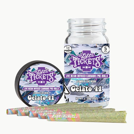 Lift Tickets - Gelato 41 - Infused Pre-Roll 5-Pack - 1