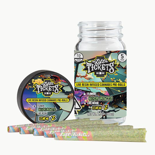 Lift Tickets - Kush Mintz x Lemon Z - Infused Pre-Roll 5-Pack - 1