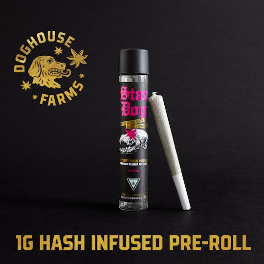 Doghouse Farms - Garlato StarDog - 1g Hash Infused Pre-Roll - Indica - 1