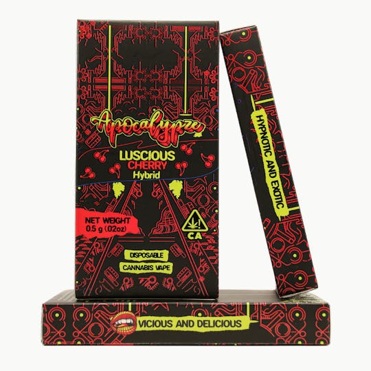 Apocalypze - Luscious Cherry - Liquid Diamond Vape - 0.5 gram Disposable - 1