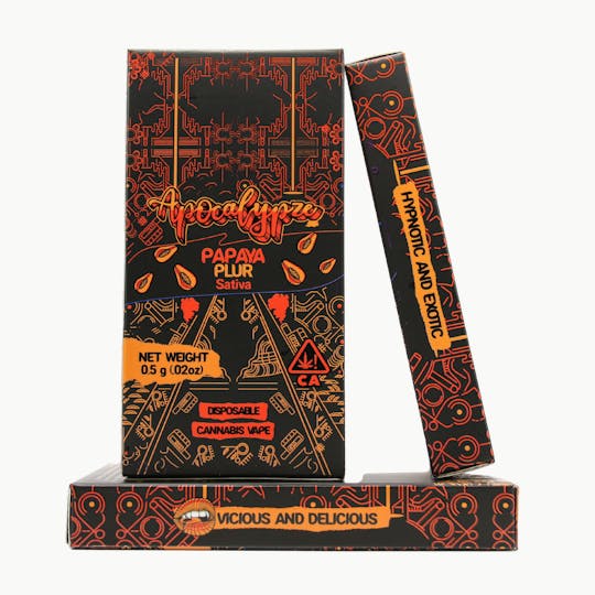 Apocalypze - Papaya Plur - Liquid Diamond Vape - 0.5 gram Disposable - 1