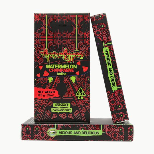Apocalypze - Watermelon Champagne - Liquid Diamond Vape - 0.5 gram Disposable - 1