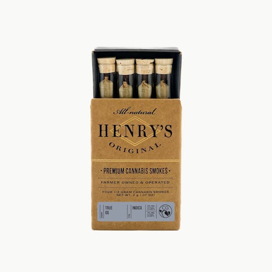 Henry's Original - 2g Total 4-Pack Pre-Rolls (.5g each) - True OG - 1