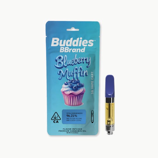 Buddies Brand - BBrand Blueberry Muffin 1g Vape Cart - 1
