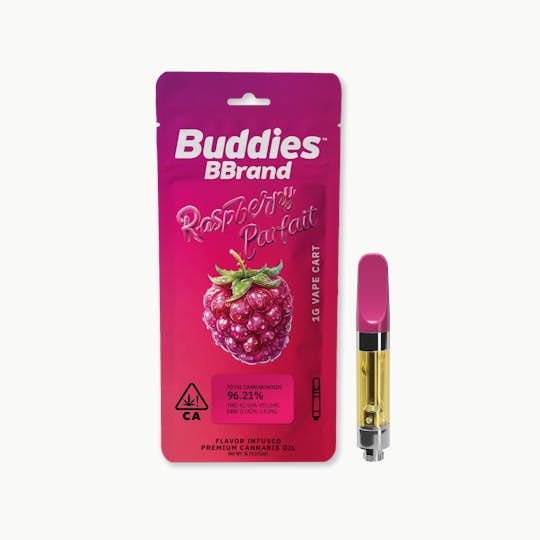 Buddies Brand - BBrand Raspberry Parfait 1g Vape Cart - 1