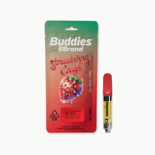 Buddies Brand - BBrand Strawberry Cough 1g Vape Cart - 1