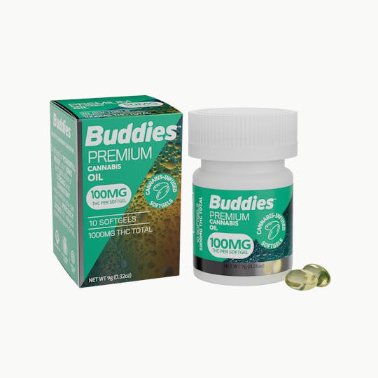 Buddies Brand - THC 100mg Capsule 10pc - 1