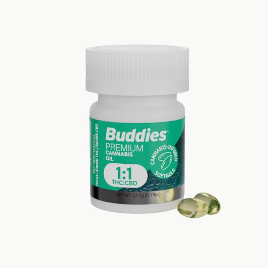 Buddies Brand - THC/CBD 10mg:10mg Ratio Capsule 50pc - 1