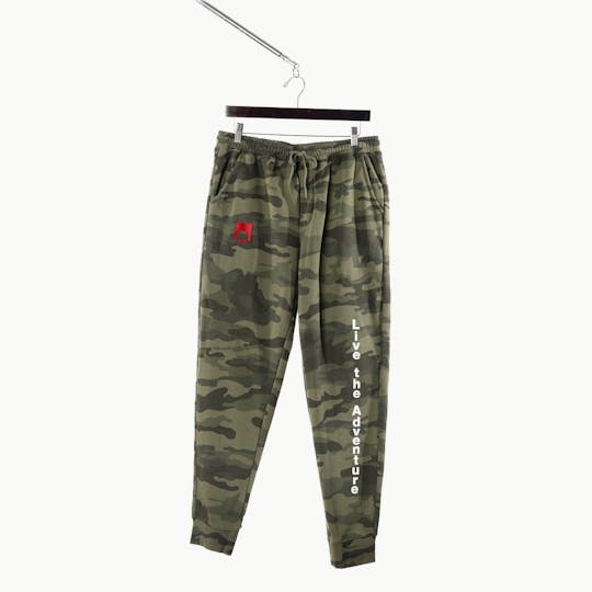 East Coast Cannabis - Live the Adventure Sweatpants - Green Camo - 1