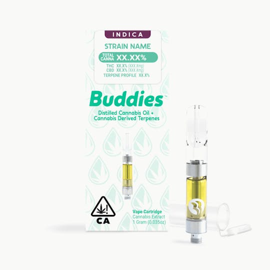 Buddies Brand - Distillate + CDT Marionberry Kush 1g Vape Cart (I) - 1