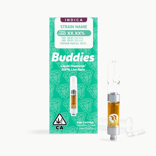 Buddies Brand - Live Resin Blackberry Octane 1g Vape Cart (I) - 1
