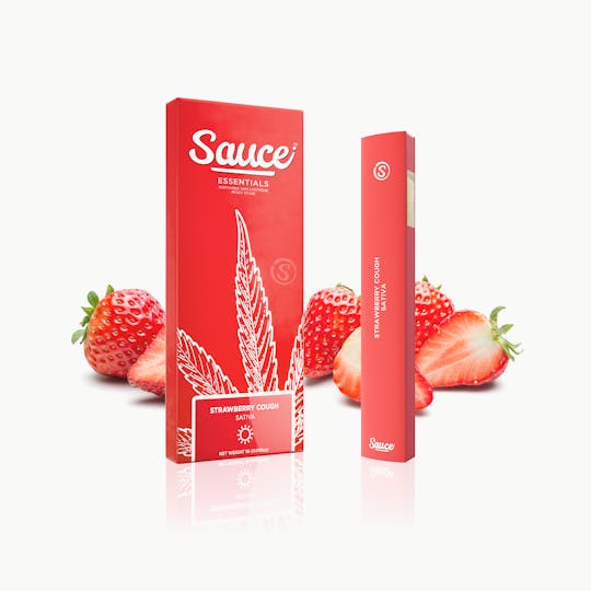 Sauce. - Sauce Essentials - Strawberry Cough - 1G Live Resin Infused AIO (OKC) - 1