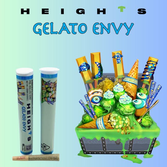 Heights Flower - HEIGHTS Gelato Envy - 1g Pre-Roll - 1