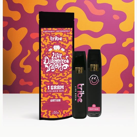 Tribe - Raspberry Parfait - Sativa - Liquid Diamonds - Disposable Tank - 1g - OLD - 1