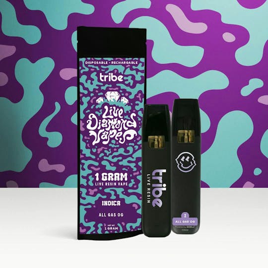 Tribe - All Gas OG - Indica - Live Diamonds - Disposable Tank - 1g - 1