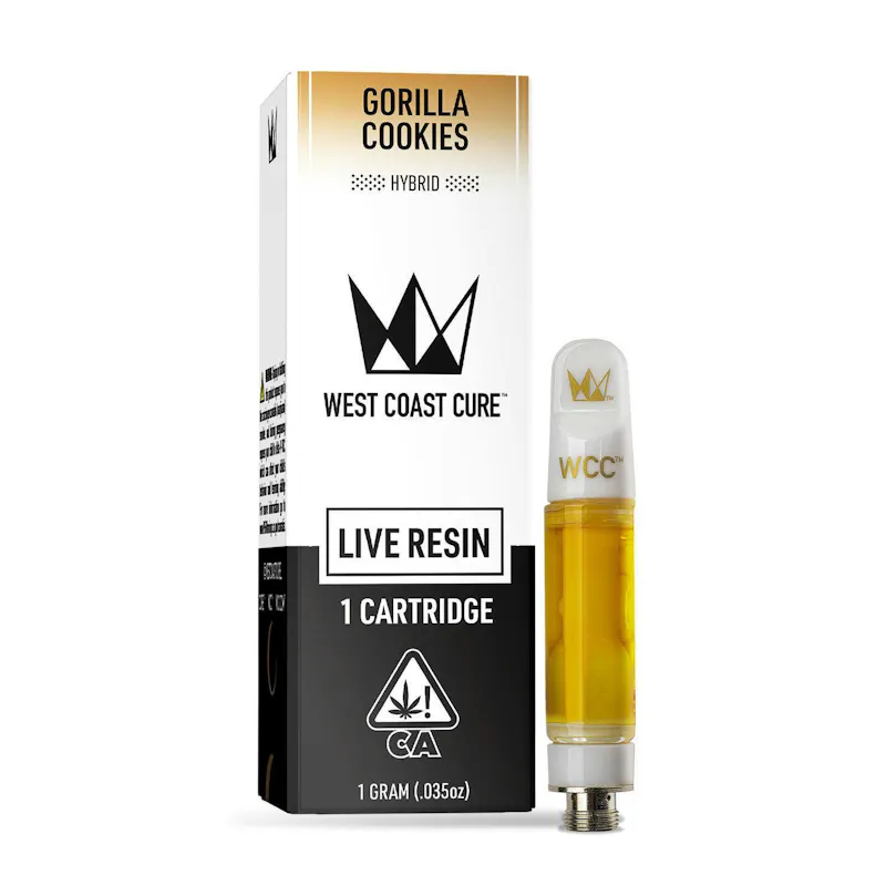 West Coast Cure Gorilla Cookies Live Resin Cartridge - 1g