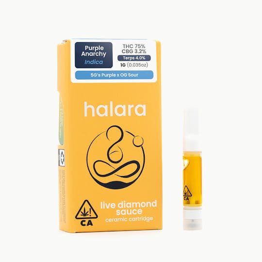 Halara - Live Diamond Sauce - Purple Anarchy 1G Cartridge - 1
