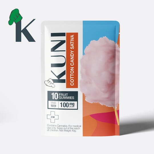 KUNI - Cotton Candy Gummies 10mg Sativa 100mg - 1