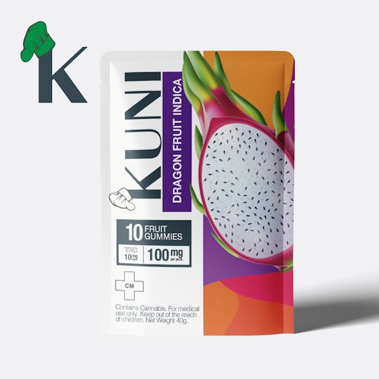 KUNI - Dragon Fruit Gummies 10mg Indica 100mg - 1