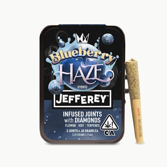 West Coast Cure - Blueberry Haze - Jefferey Infused Joint .65g 5 Pack - 1