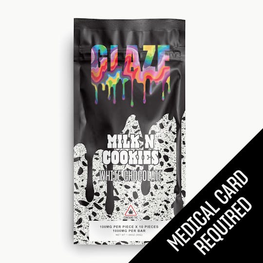 Glaze - Glaze | Milk N' Cookies White Chocolate Bar | 1000mg (MED) - 1