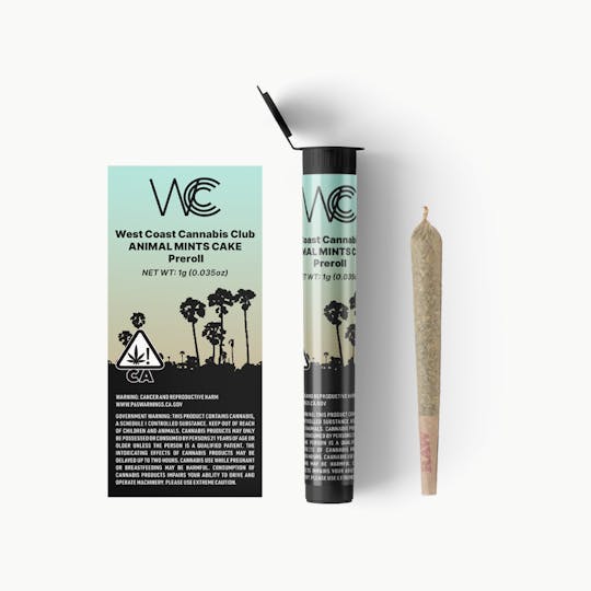 West Coast Cannabis Club - WCC | Animal Mints Cake Preroll - 1