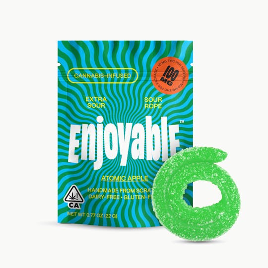 Enjoyable - Enjoyable Atomic Apple Extra Sour Sour Rope 100mg - 1