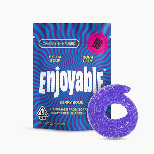 Enjoyable - Enjoyable Berry Bomb Extra Sour Sour Rope 100mg - 1