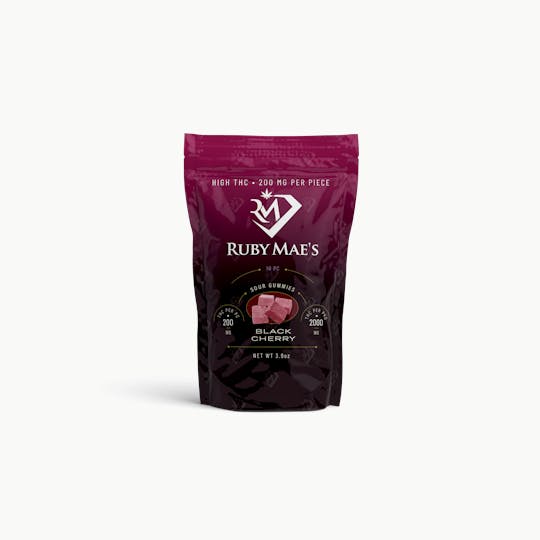 Ruby Mae's - Sour Gummies | Black Cherry | 2000mg - 1