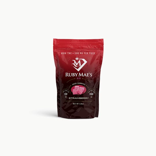 Ruby Mae's - Sour Gummies | Strawberry | 2000mg - 1