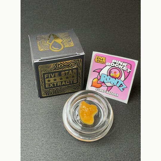 True North Collective MI - Five Star Extracts: Pink Rocket Runtz - 1 Gram Cured Badder - 1