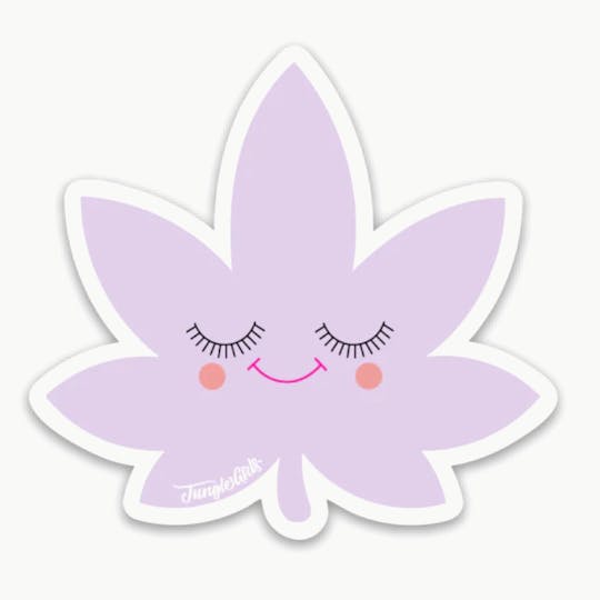 Jungle Boys - Jungle Boys Clothing | Happy Leaf Sticker (Lilac) - 1